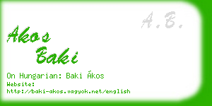 akos baki business card